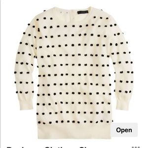 J. Crew merino wool sweater polka dot size small